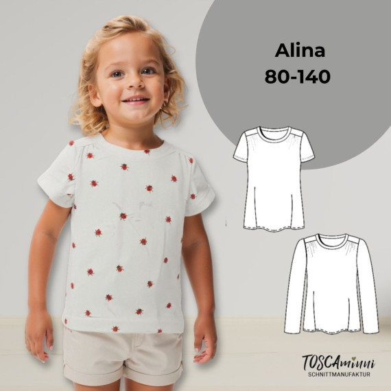 Schnittmuster Kinder Shirt Alina "minni" Gr. 80-140
