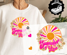 Onkel Bo's Bügelbilder - DIN A4 - Summer Of Love - Schriftzug - Retro - Sonne - BIG