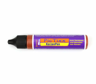 1 KerzenPen - Pic Tixx - Flüssigwachs - feine Malspitze - 29ml - KREUL - Braun (49711)