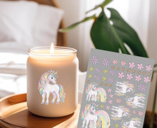 Rub-On Sticker - Sparkle Unicorn - Little Love - Tante Henni Rub-Ons - vielfältig nutzbar