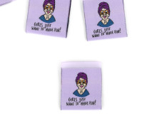 1 Label - GIRLS JUST WANT TO HAVE FUN! - Frauenkopf - Flieder - EMJO-DESIGN