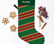 DIY-Nähset - Nikolaussocke - Softshell - Weihnachtsringel