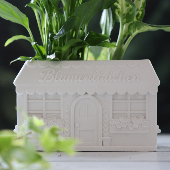 Silikon - Gießform - Vase - Blumenladen - Blumenlädchen - mit Manschette und Klammern - vielfältig nutzbar