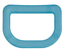 1 D-Ring - 25mm - Taschenring - Kunststoff - Transparent - Blau