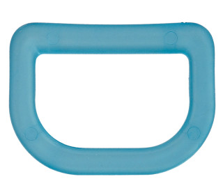 1 D-Ring - 25mm - Taschenring - Kunststoff - Transparent - Blau