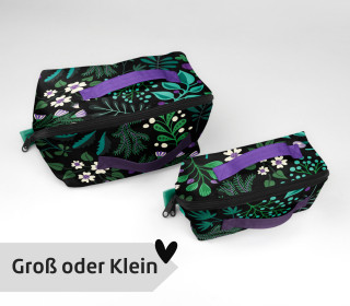 DIY-Nähset - Kosmetiktasche - Binz - Botanical Herbs - Hamburger Liebe - GRÖSSENAUSWAHL - abby and amy