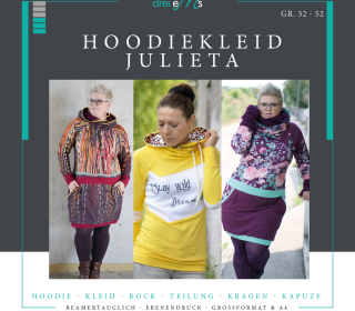 Hoodie/ Hoodiekleid JULIETA Gr. 34-52