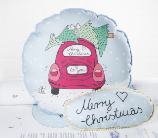 Kissenstoff - DIY - Little Christmas - ChristmasCar - Weihnachten - Little Loveling - abby and me