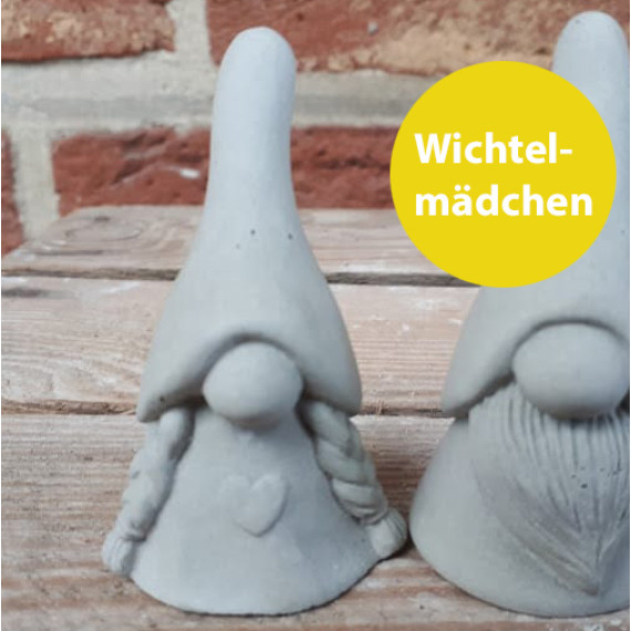 Silikon - Gießform - Kleines Wichtelpaar - Wichtelmädchen - vielfältig nutzbar
