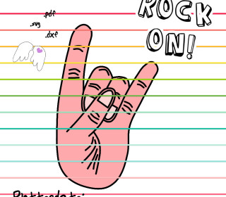 rock on! - Plotterdatei und Applikationsvorlage