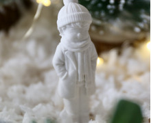 Silikon - Gießform - Mini - Dekofigur Mann - mit Schal und Mütze - Weihnachtsdeko - Winterdeko - vielfältig nutzbar