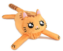 Kissenstoff - DIY-Kissen - Kuschelkatze - Schmusie - Gelborange - Velvet - abby and amy