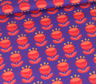 Outdoorstoff - Tulip Fields - Tulpen - Lilablau - jojulein design - abby and amy