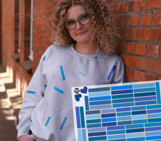 Onkel Bo's Bügelbilder - DIN A4 - Konfetti - Stripes - Blau