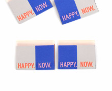1 Label - HAPPY. NOW. - Blau/Elfenbein