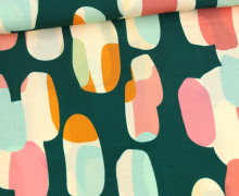 Viskose - Blusenstoff - Colorful Jungle - Dots - Creme