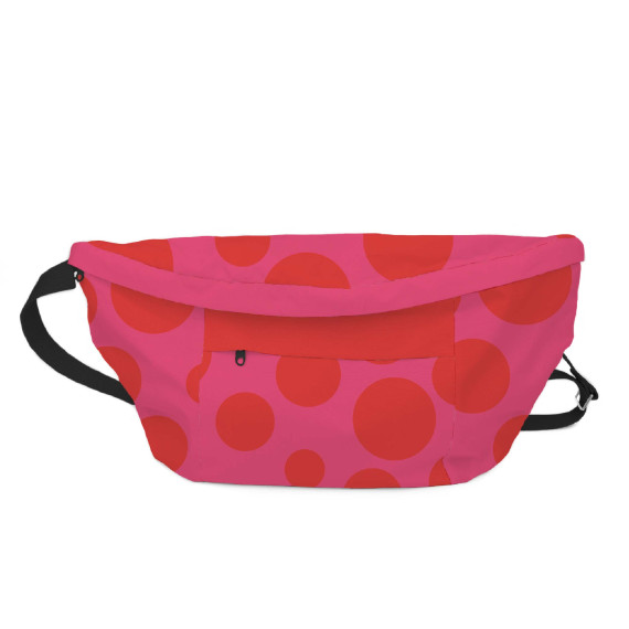 DIY-Nähset - BIG HipBag - Bauchtasche - Lucky DOTS - Dunkelrot/Fuchsia - Outdoorstoff - abby and amy