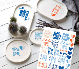 Rub-On Sticker - Danke Papa - Vatertag - Tante Henni Rubon - vielfältig nutzbar