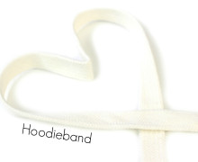 1m flache Kordel - Hoodieband - Kapuzenband - Creme
