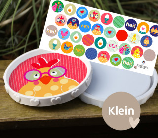 Outdoorstoff - Hühnerliebe - Inlays für Silikon - Dekoteller - Tablett - Klein - ela ideen - abby and amy
