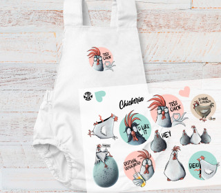 Onkel Bo's Bügelbilder - DIN A4 - Chickeria - Thorsten Berger