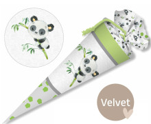 DIY-Nähset Schultüte - GESCHWISTERTÜTE - Panda Paisley - Velvet - abby and amy