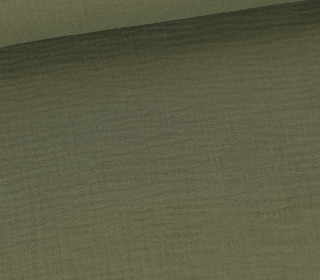 Musselin - Muslin - Double Gauze - Uni - Grauoliv - 125g - Schnuffeltuch - Windeltuch