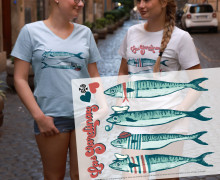 Onkel Bo's Bügelbilder - DIN A4 - Las Sardinas - bienvenido colorido