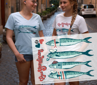Onkel Bo's Bügelbilder - DIN A4 - Las Sardinas - bienvenido colorido