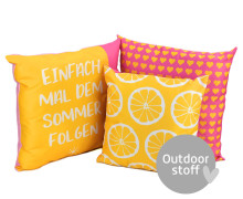 Kissenstoff - DIY - Kissen-Set - Happy Summer - Outdoorstoff - abby and amy