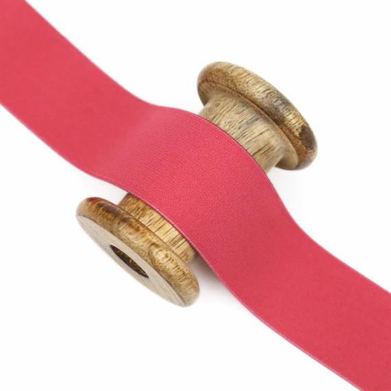 1m Gummiband - Elastisch - Uni - 40mm - Himbeere
