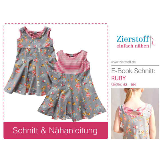 E-BOOK – Kleid “RUBY”, Gr. 62 – 104