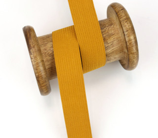 2,5 Meter Gummiband - Zugeschnitten -  Uni - 20mm - Senfgelb
