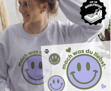 Onkel Bo's Bügelbilder - DIN A4 - Mach was Du liebst - Lächeln - BIG