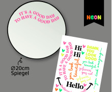 Neon Rub-On Sticker - Damn, you look good - für Spiegel - Tante Henni Rubon - vielfältig nutzbar