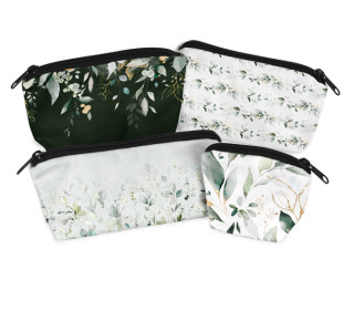 DIY-Nähset - Velvet - Knautschtaschen - 4 Täschchen -  Greenery - Eucalyptus - abby and amy