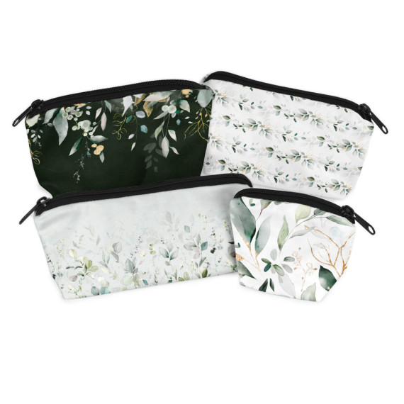 DIY-Nähset - Velvet - Knautschtaschen - 4 Täschchen -  Greenery - Eucalyptus - abby and amy