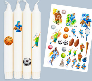DIN A4 - Tattoofolie - Verrückt nach Sport - für Kerzen / Keramik