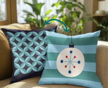 Genähtes Kissen inkl. Inlet - HO HO HO - Weihnachtskugel - Hamburger Liebe - Mein Hanseherz