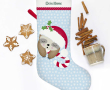 DIY-Nähset - Nikolaussocke - Softshell - Lazy Christmas - Faultier