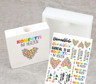 Rub-On Sticker - Karneval - Tante Henni Rubon - vielfältig nutzbar