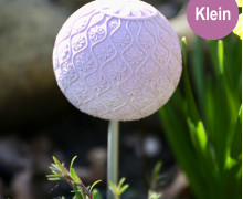 Silikon - Gießform - Dekokugel mit 3D Blütenmuster - Gartenstecker - Klein - vielfältig nutzbar
