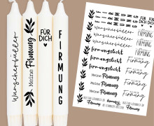 DIN A4 - Tattoofolie - Meine Firmung - für Kerzen / Keramik