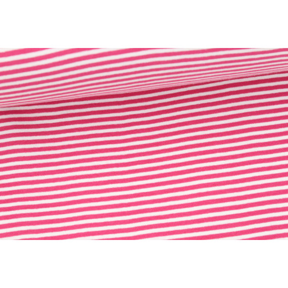 Bündchen - Ringelbündchen - Streifen - Little Darling - Pink/Weiß