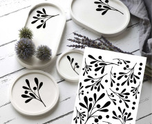 Rub-On Sticker - Zweige - Schwarz - KnilchArt Design - Tante Henni Rub-Ons - vielfältig nutzbar