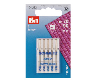 5 Nähmaschinen Nadeln - Jersey - Prym - Silber