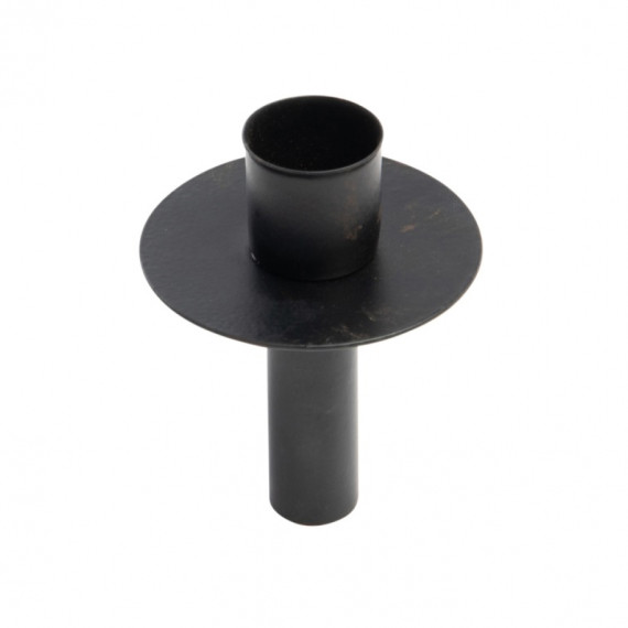 4 Kerzenhalter Für Stabkerzen - für Flaschen - Höhe 8,0cm - Metall - Für Dekorationen - Schwarz