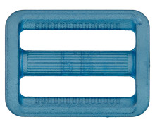 1 Leiterschnalle - Kunststoff - 40mm - Transparent - Blau