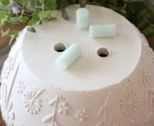 Silikon - Gießform - Platzhalter - 3er Set für Drainageloch - Bewässerungsloch - Gießwasser - für Pflanztopf oder Schale - vielfältig nutzbar