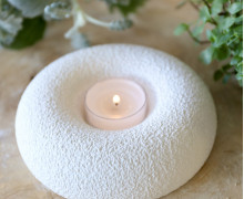 Silikon - Gießform - Kerzenteller - Kerzenkranz - Rund - für Teelichter Ø 4cm - vielfältig nutzbar